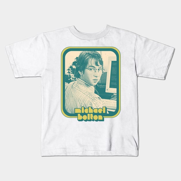 Michael Bolton / Office Space Aesthetic 90s Fan Design Kids T-Shirt by DankFutura